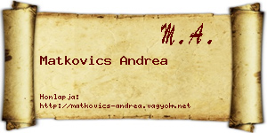 Matkovics Andrea névjegykártya